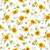 Allover Yellow and Gray Sunflowers on White Fabric - SFIE-4785-YY