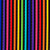Rainbow Stripes on Black Hand Made Batik Fabric - BC28Q-15-1