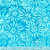 Stipple Line Floral Pattern on Cerulean Blue Batik Fabric - 3292Q-X