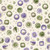 Purple & Ecru Antique Buttons on White Fabric - MAS8609-EZ