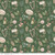 Tossed Christmas Items on Green Fabric - CD17461 Green