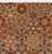 Hexagons with Multi Color Leaves Fabric - 3AE-1 - Multi