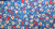 Red, White and Blue Envelopes and Hearts on Blue Fabric - 37102-12
