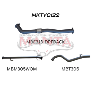 Toyota Hilux GUN126R 2.8L D4D 3in DPF Back