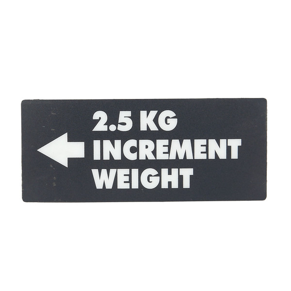 Increment Weight Decal, KG (LT)