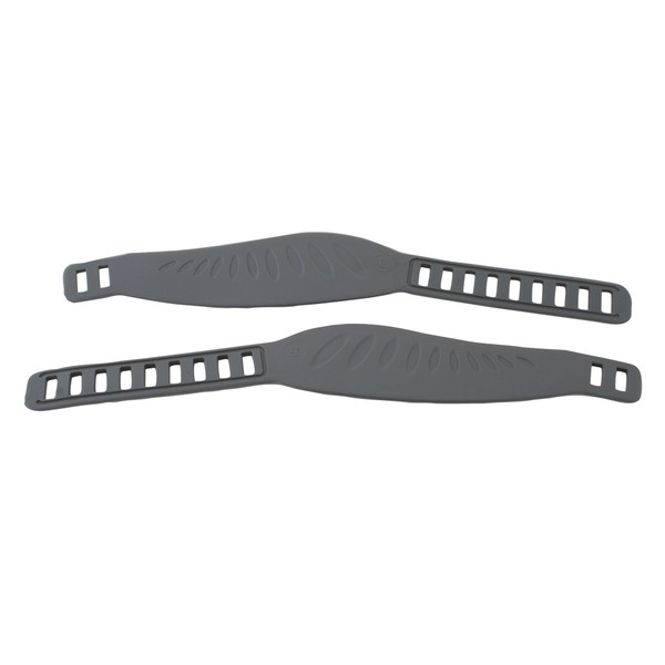 Bike Pedal Straps, Pair, Deluxe, Gray, 13"