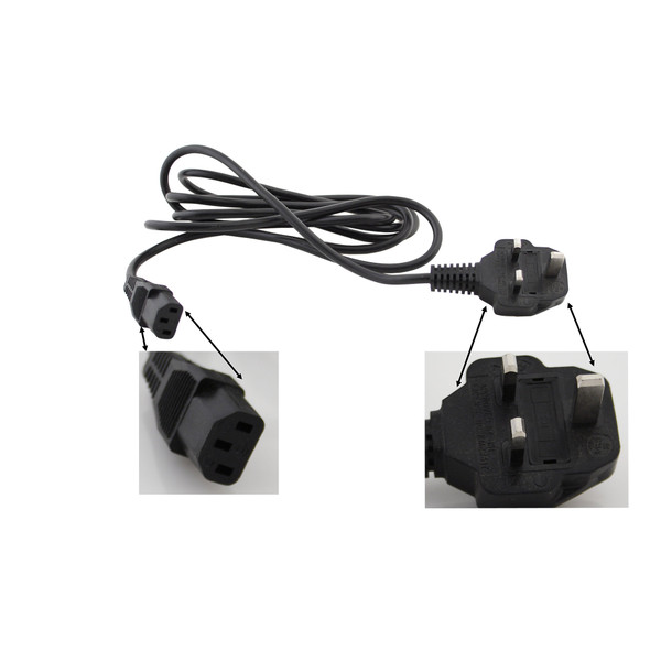 Power Cord | Connects Power Supply to 220v Outlet