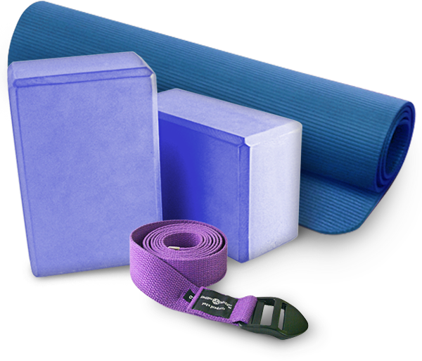 Yoga Mat Starter Kit Block Sling Strap 3mm Thick Pilates Fitness Gym Blue  Myga 5029476008896