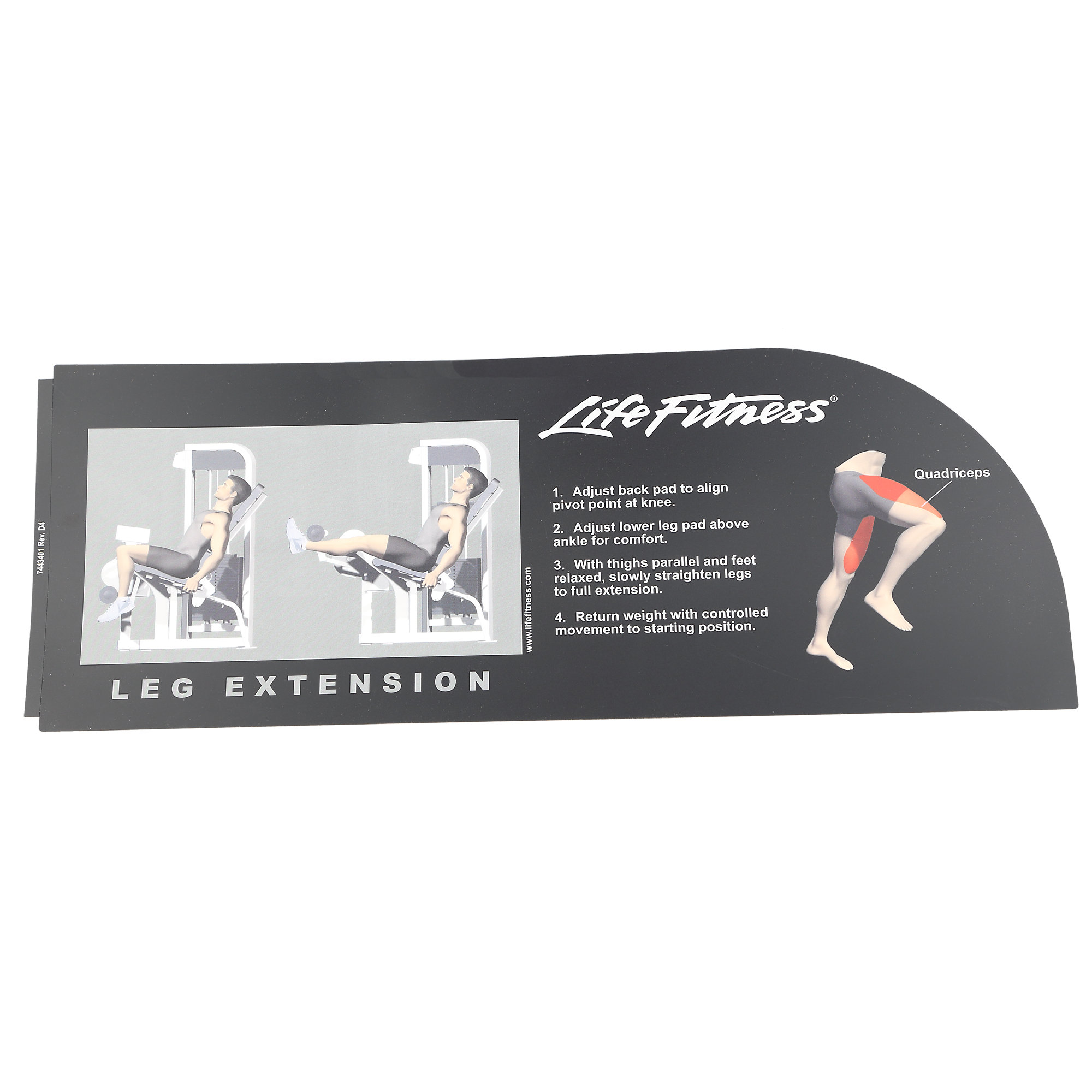 Label, Psle Placard Eng, LifeFitness