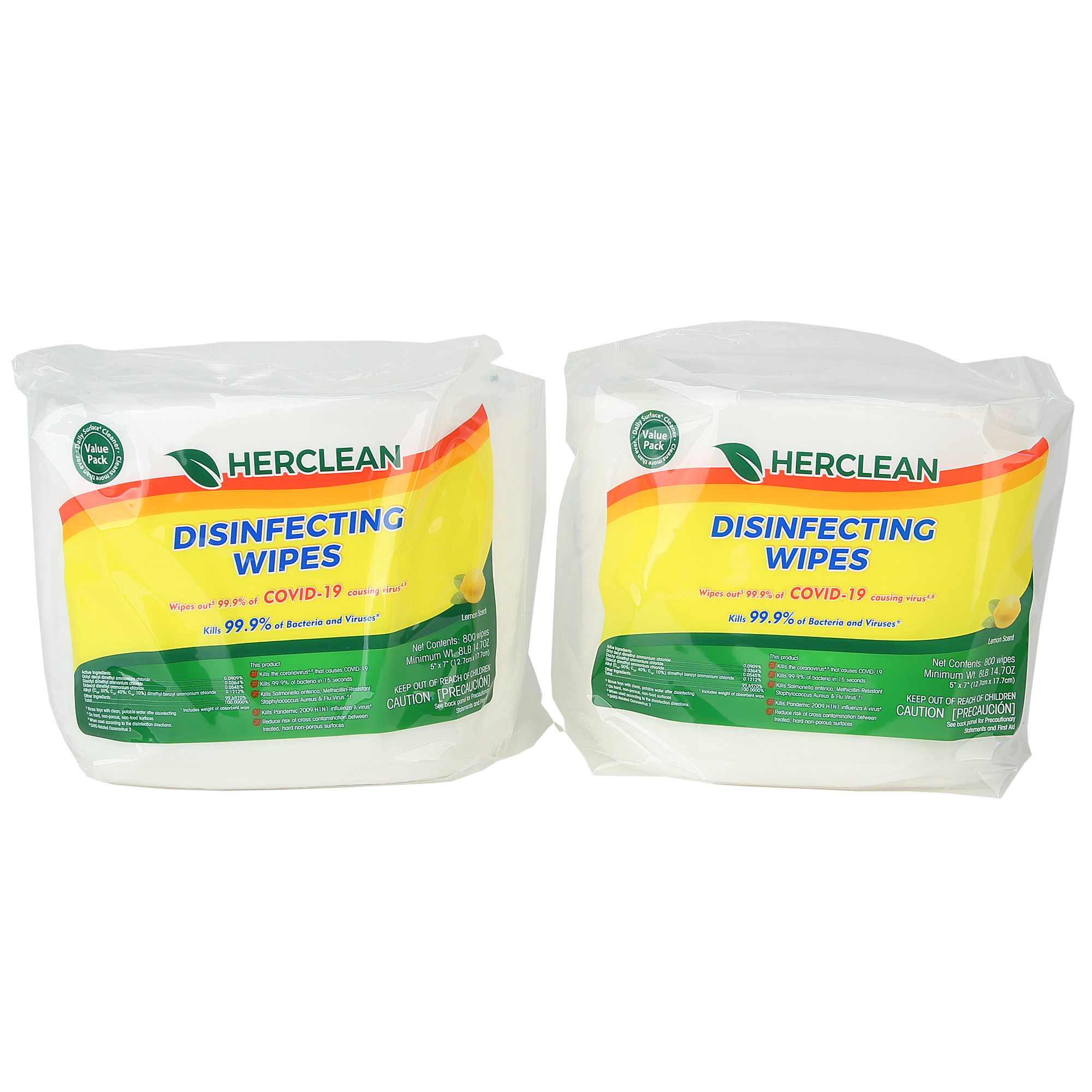 Disinfecting Scented Wipes, 5"x7", 800/Roll | 2 Rolls/Case