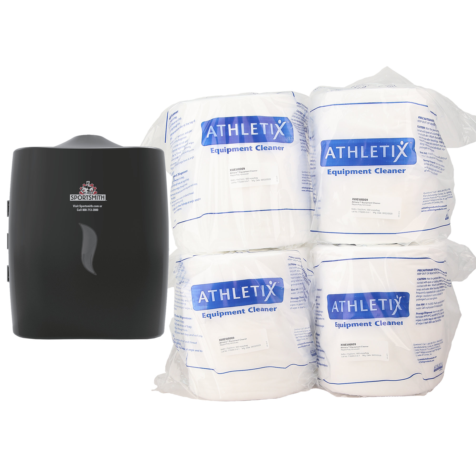 Fitness Equipment Cleaning Wipes with Dispenser | 9" x 6" Wipe