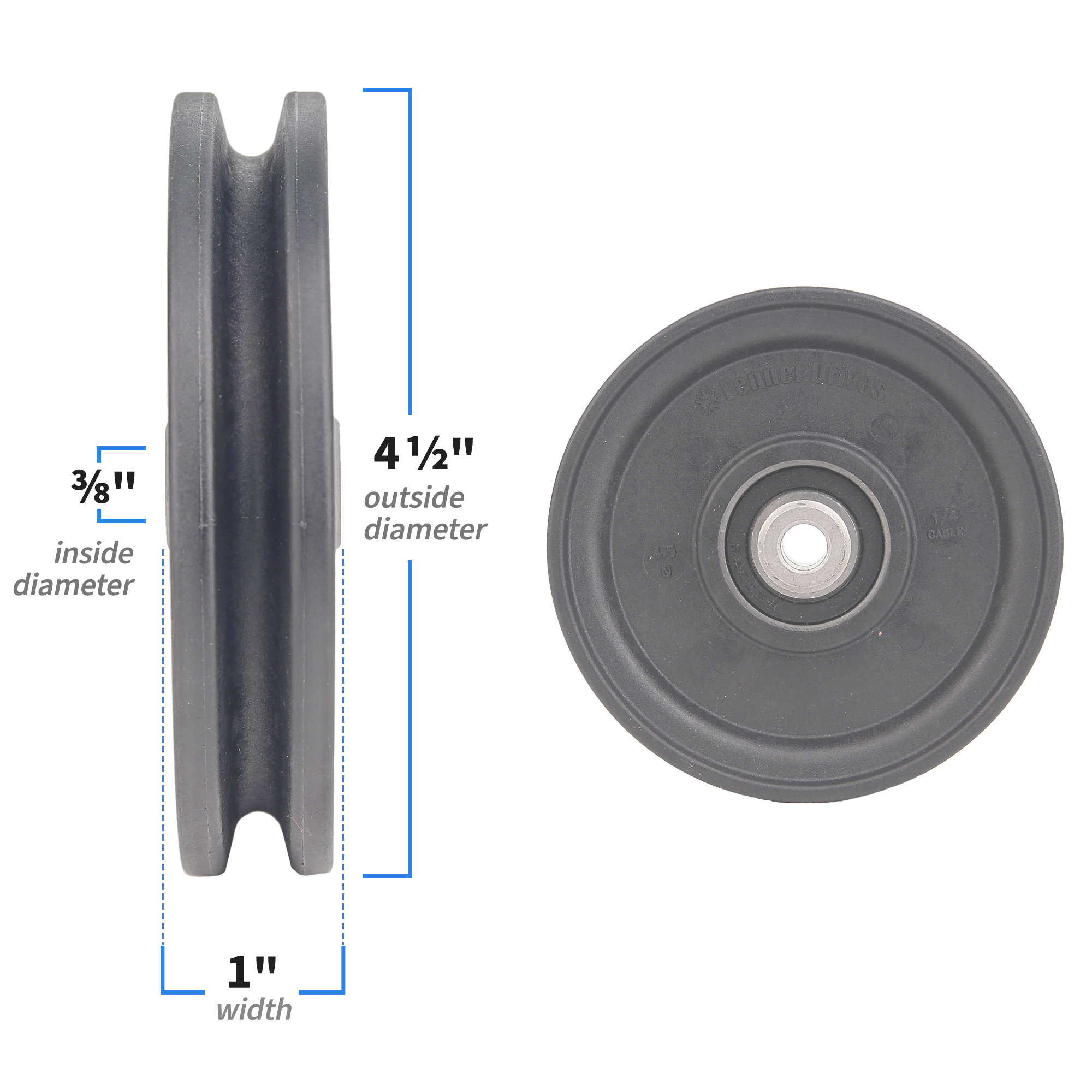 Pulley, 4-1/2 Od X 3/8 Id X 1, LifeFitness 3116101