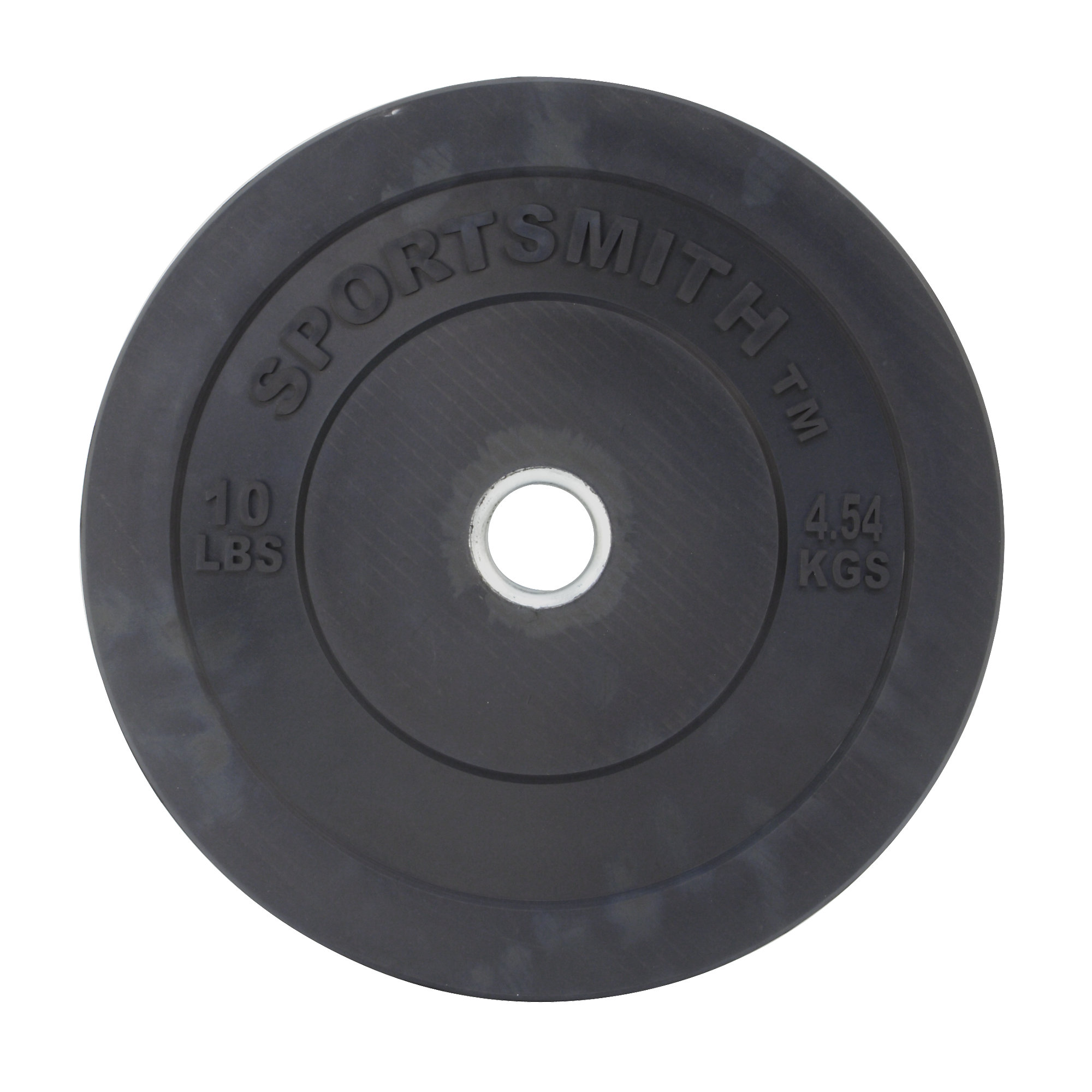 Premium Olympic Rubber Bumper Plate, Sportsmith, 10lb, Black