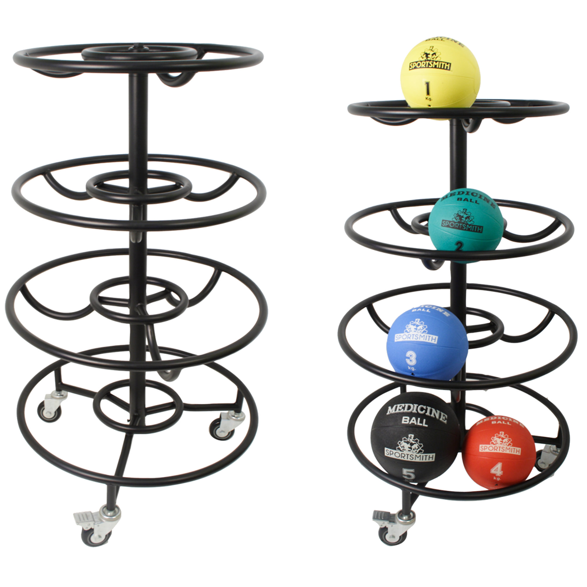 Medicine Ball Rack with Vertical Storage