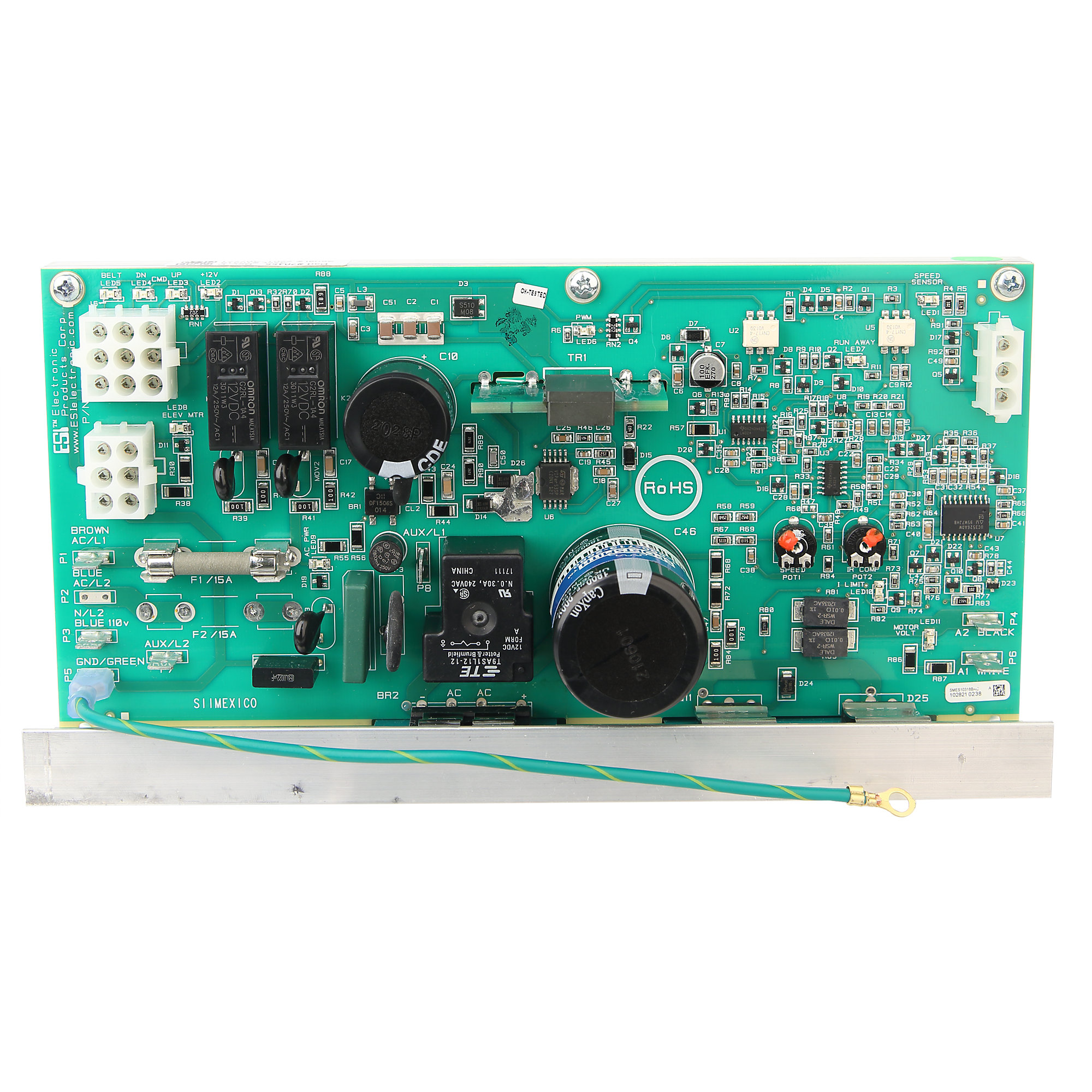 Motor Control Board PWM with Relay, Clip and Ground Wire, 110V, Landice