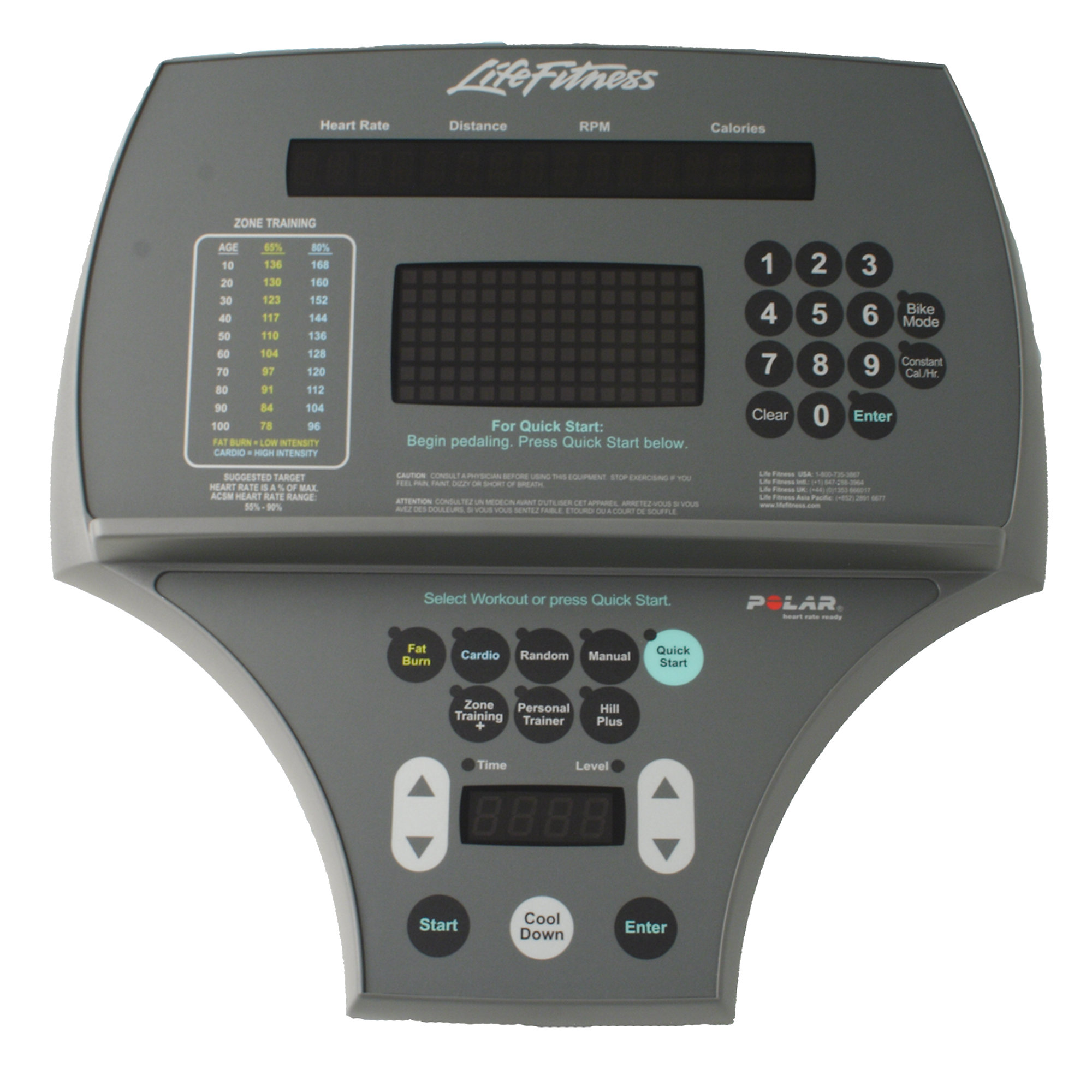 Console for certain LifeFitness 95C Upright Bikes