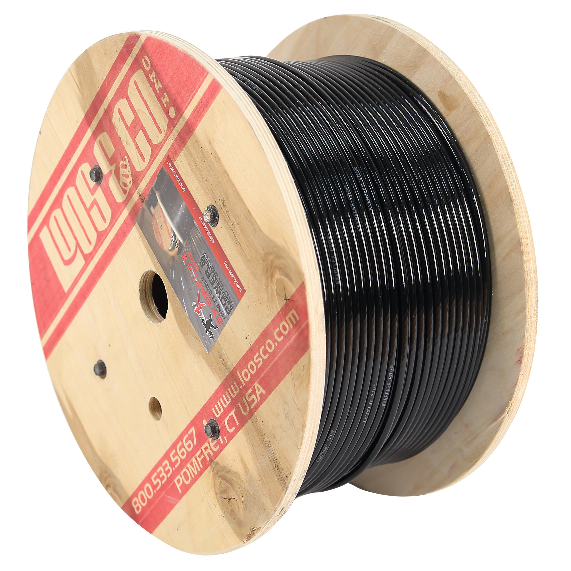 Exerflex Pro Cable 1/4", Black Nylon Coating | 500 Foot Reel