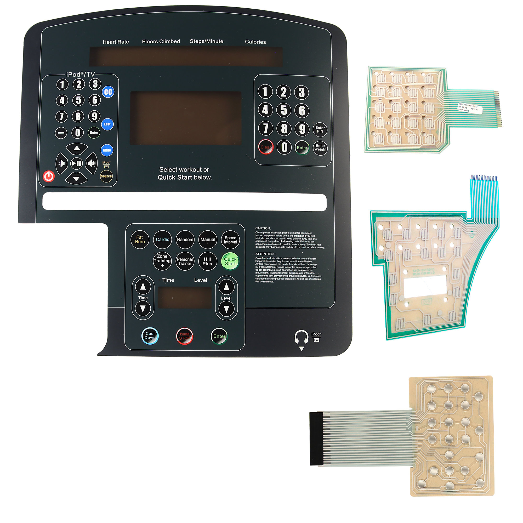 Overlay and Keypads, Integrity, 95PS, PMA and PMD, LifeFitness