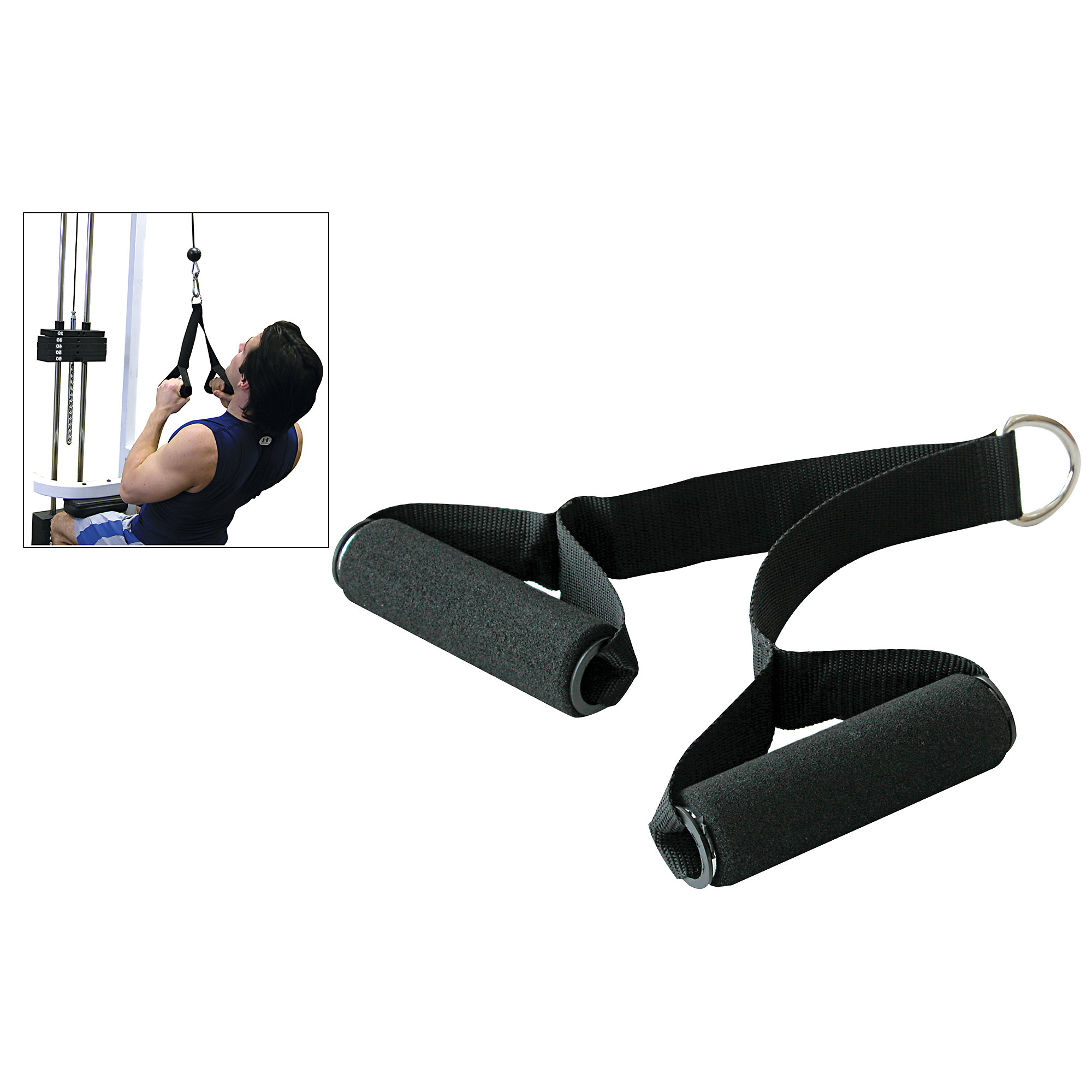 Nylon Tricep Strap with Dual Stirrup Handles
