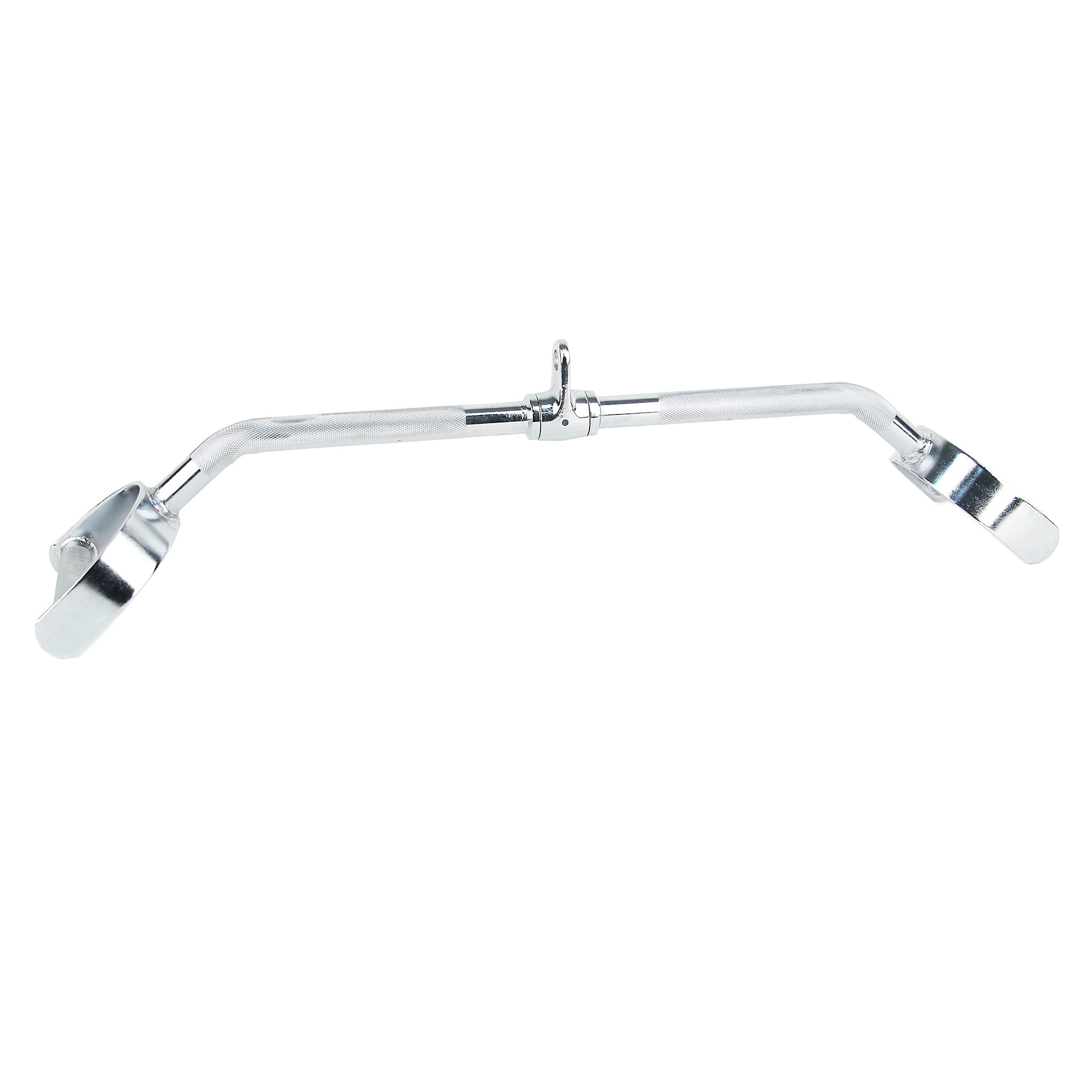 30" Pro-Style Cambered Lat Bar with Stirrup Handles and Knurled Grips