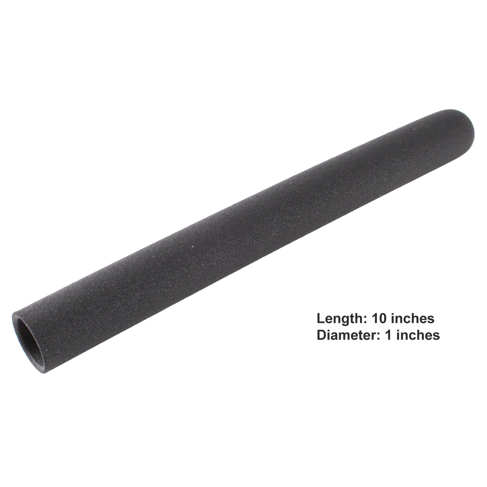 Closed End Rubber Grip, 10"Long, Fits 7/8", Each
