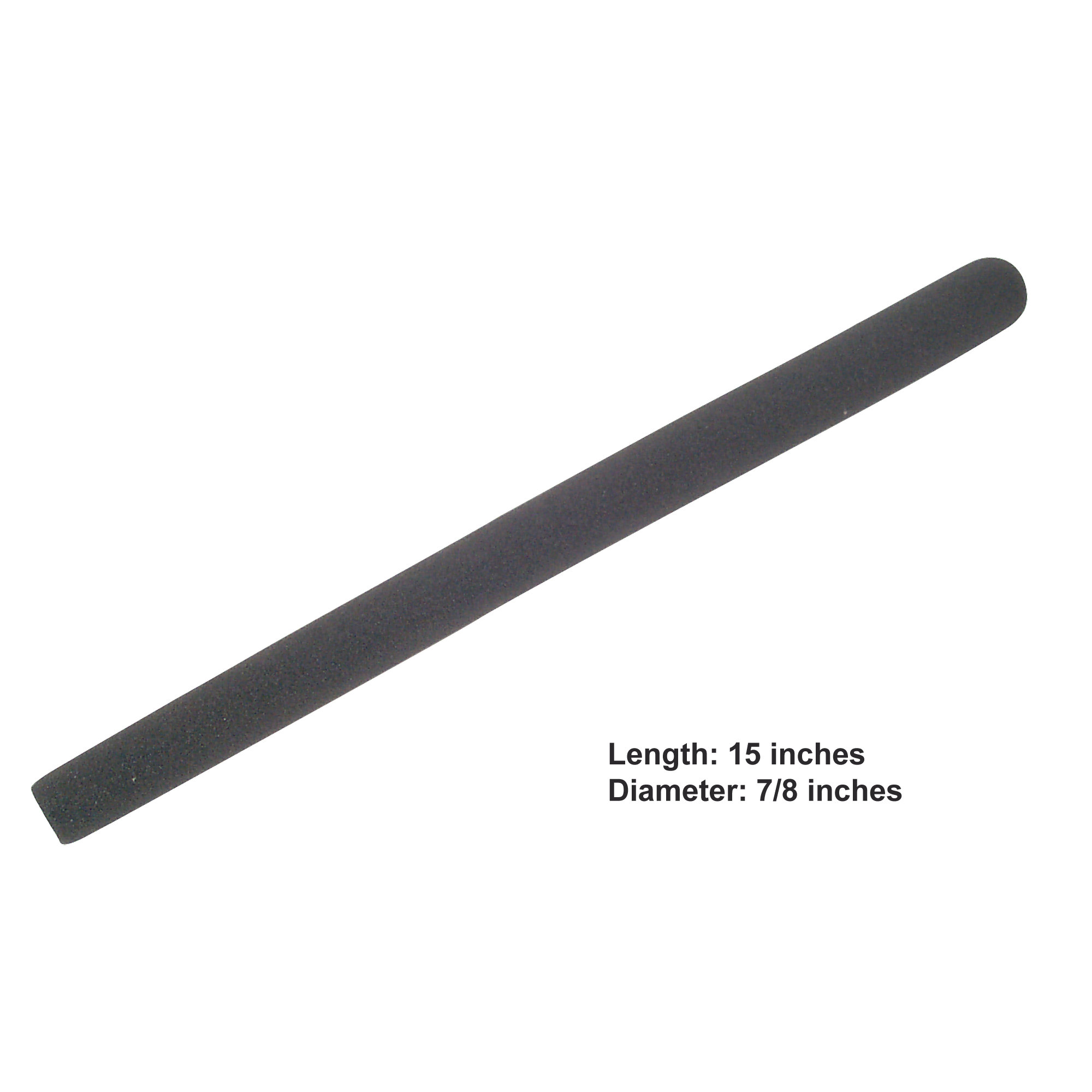 Closed End Rubber Grip, 15" Long, Fits 7/8", Each