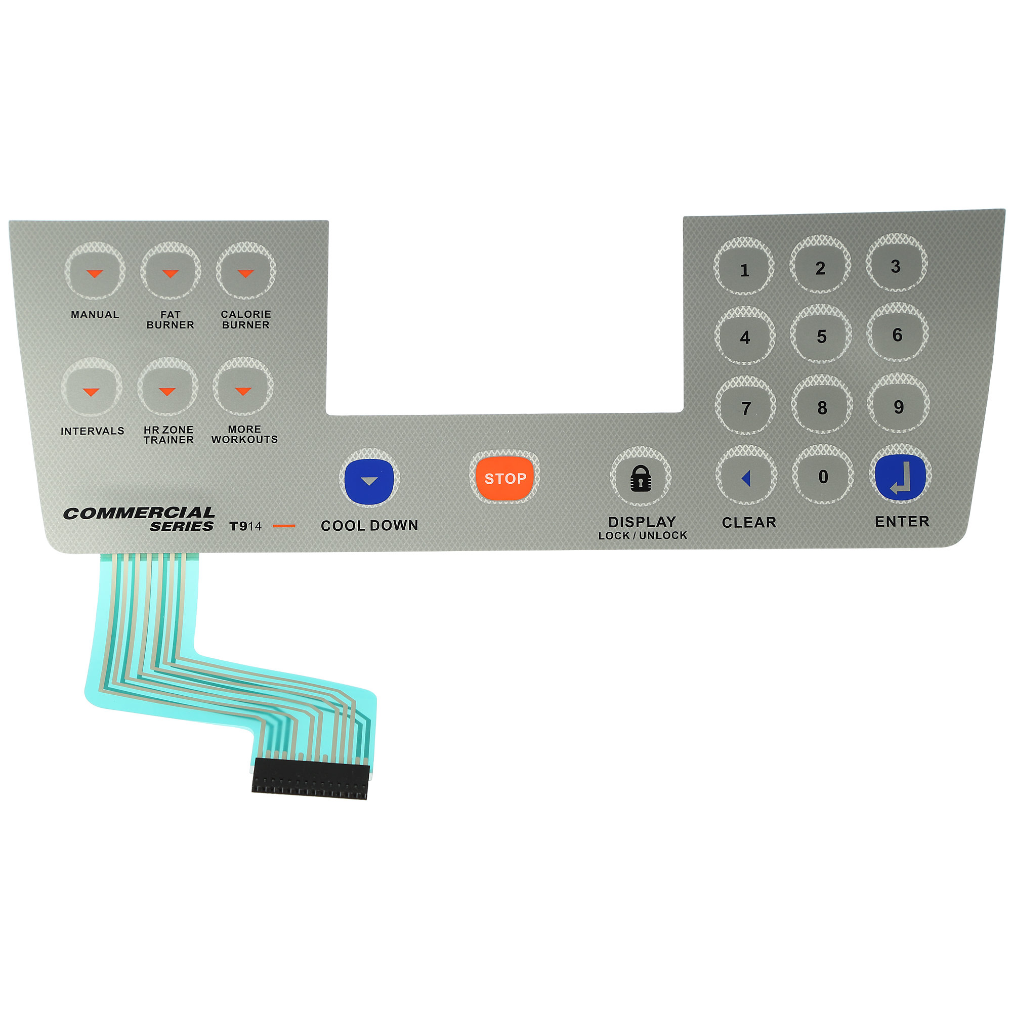 Keypad Overlay for Nautilus T914 Treadmill