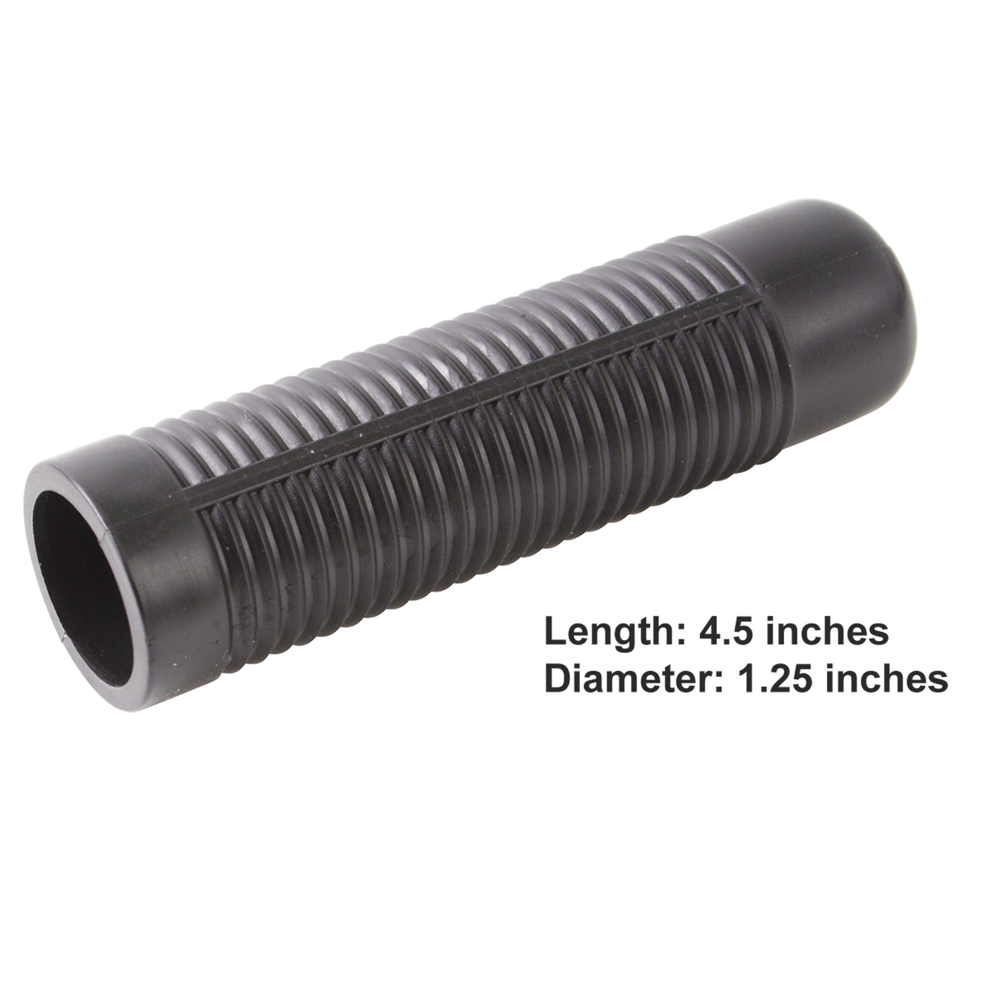 Closed End PVC Grip, 4 1/2" Long, Fits 1", Each