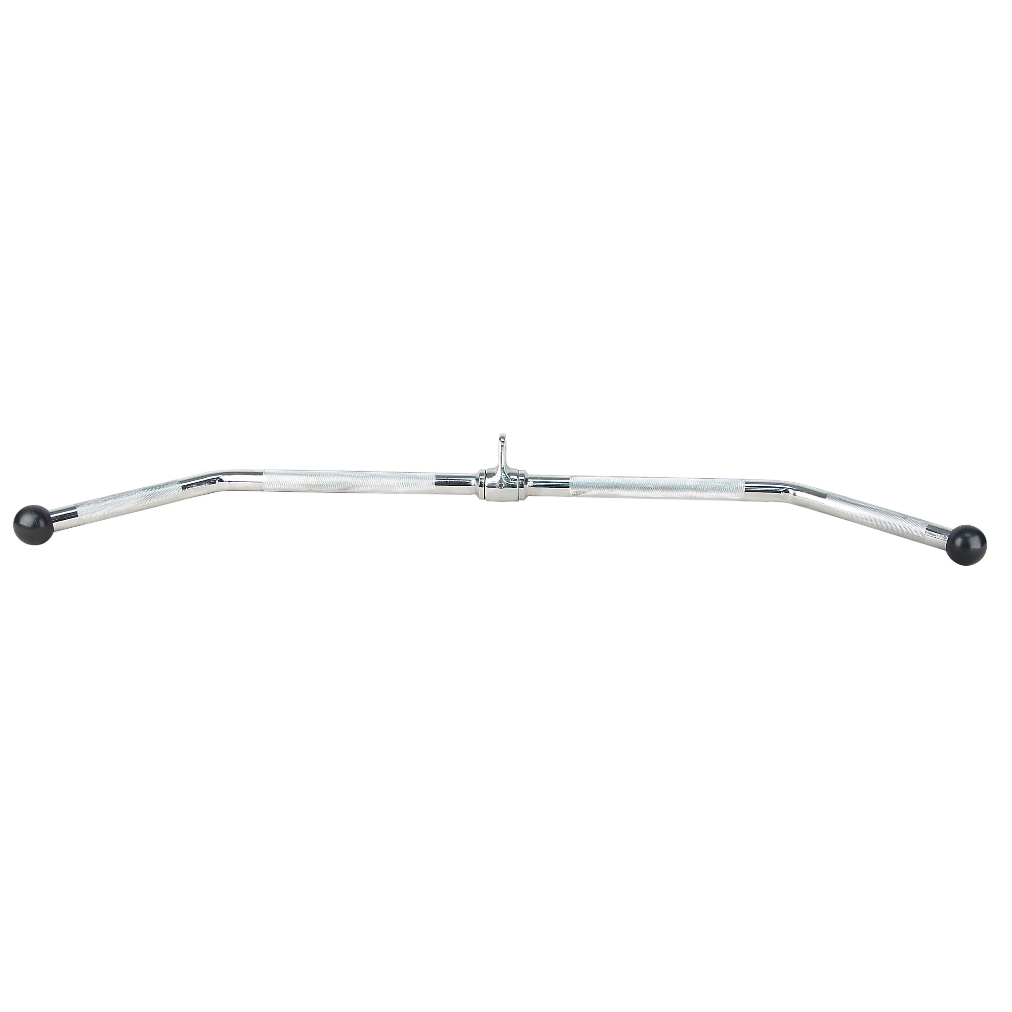 Attachment Bar, 41", Revolving Lat Bar with knurled grip area, Rubber Ends, Chrome