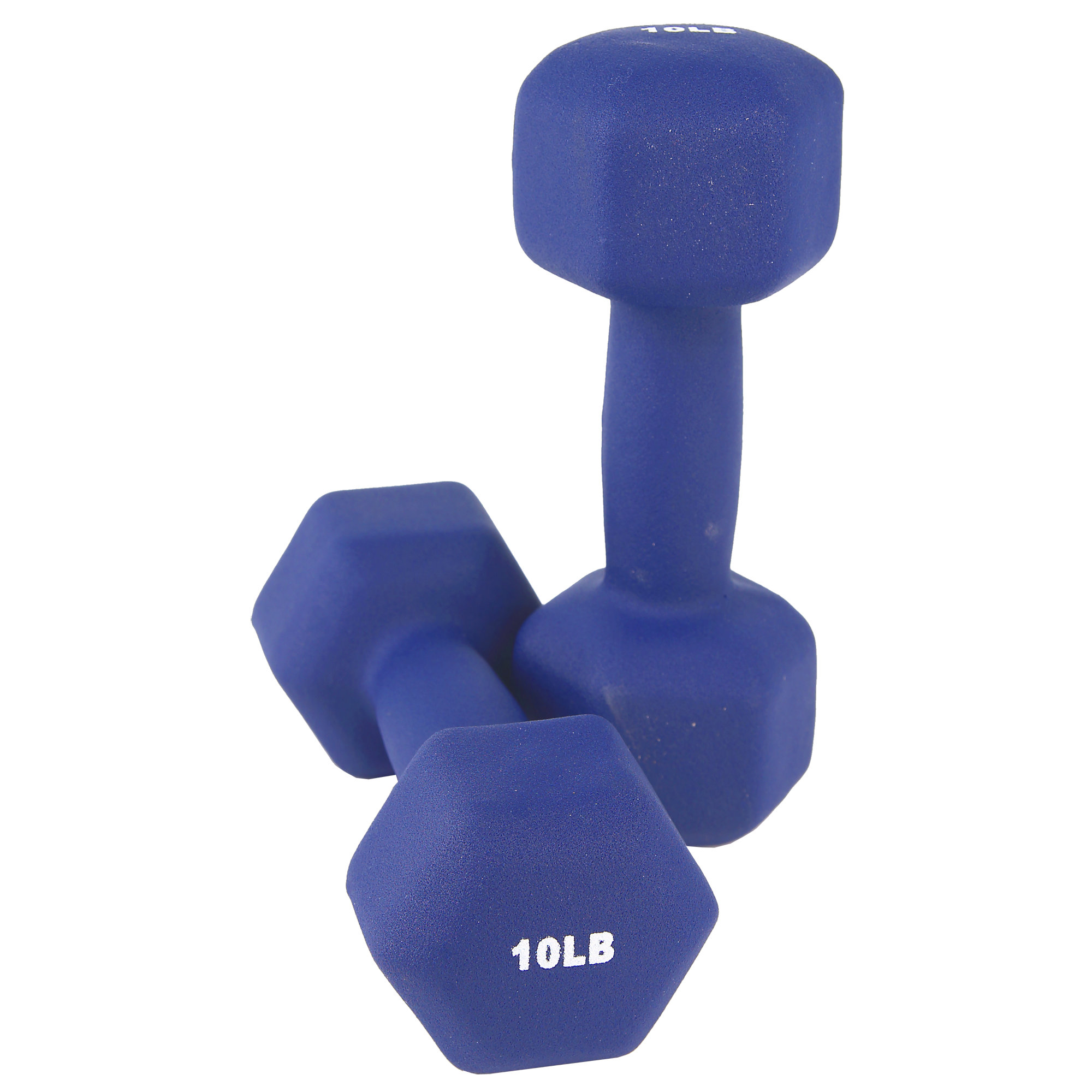 Dumbbell, Neoprene, 10Lb Pair, with Ergo Handles