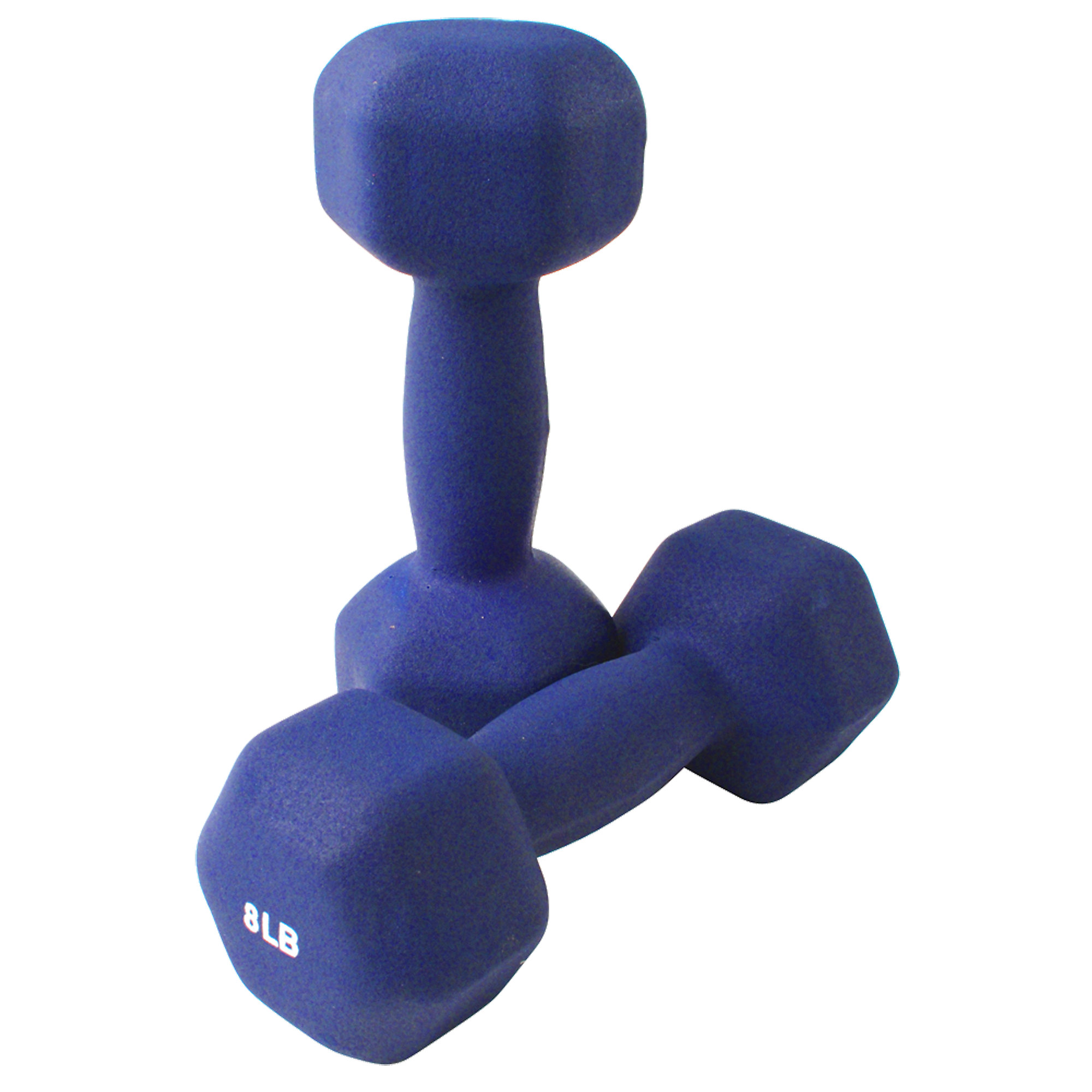 Dumbbell, Neoprene, 8Lb Pair, with Ergo Handles