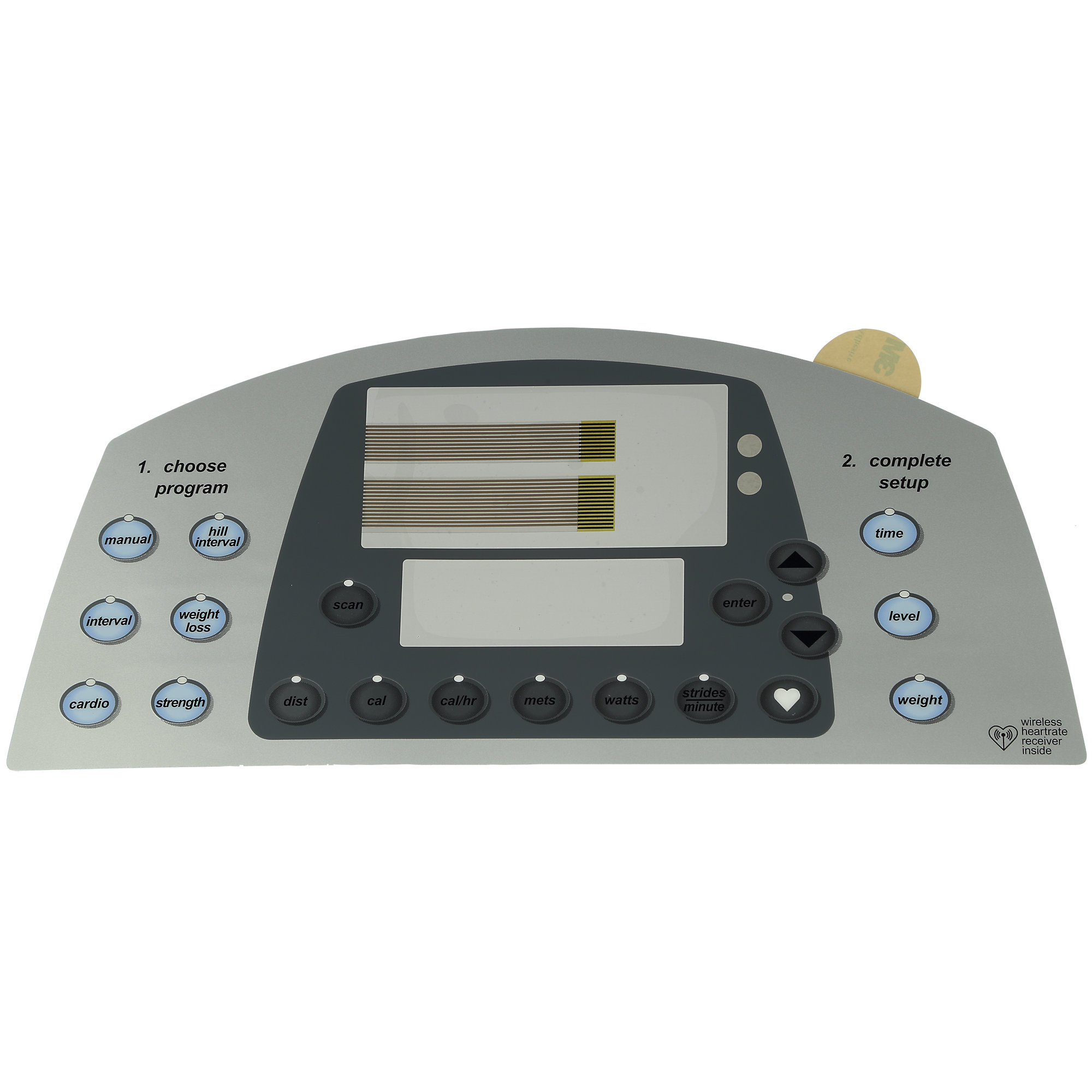 Top Overlay Keypad for Cybex Arc Trainer 610A, 630A, 620A, 629A