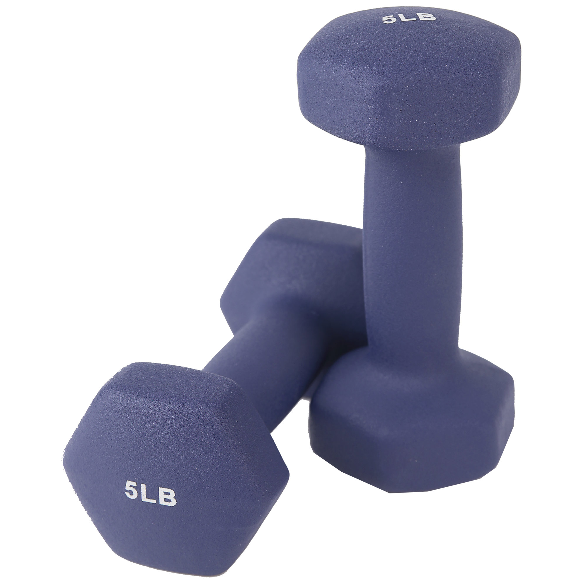 Dumbbell, Neoprene, 5Lb Pair, with Ergo Handles