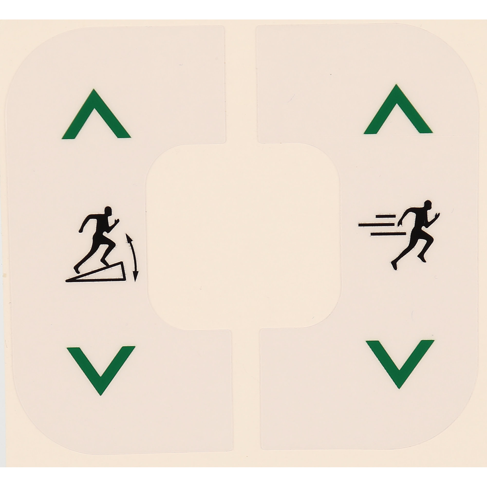 Incline and Speed Decal Set for D-Pad of certain Precor Treadmills