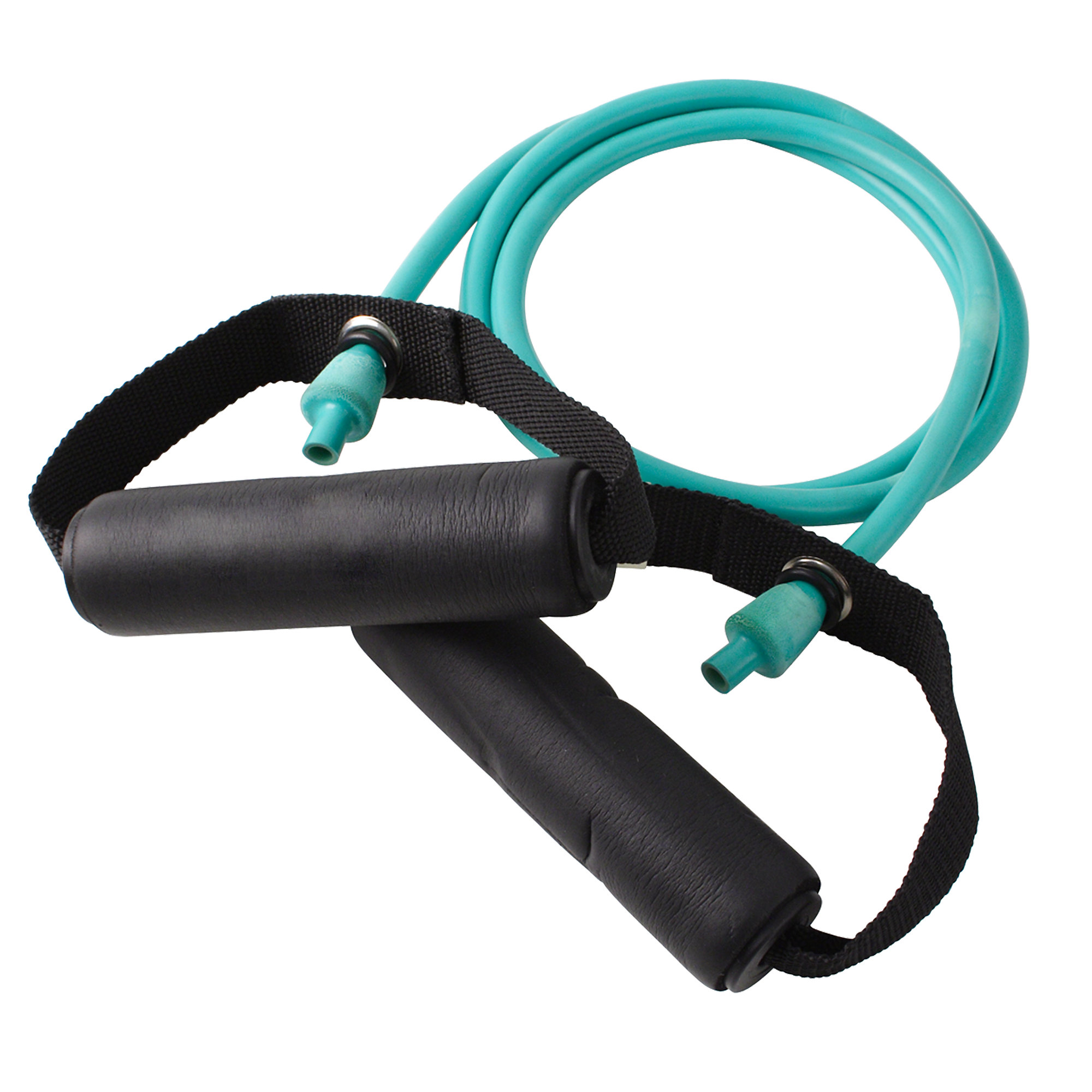 Resistance Tube with Foam Grips | Light Resistance 7 - 8.5 Lbs | Green
