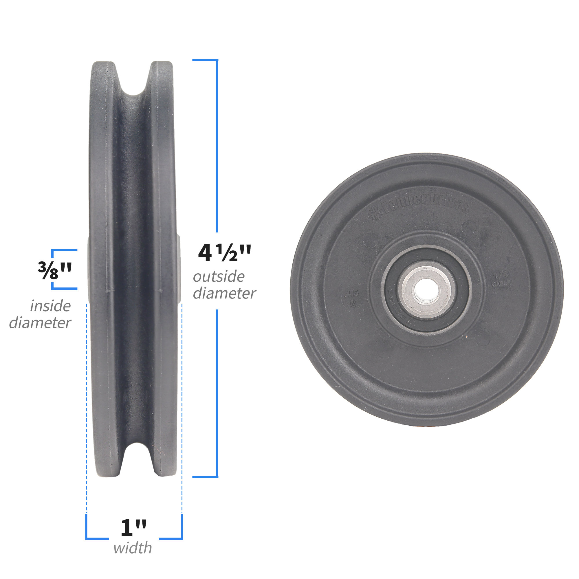 Cable Pulley, 4.5" Diameter