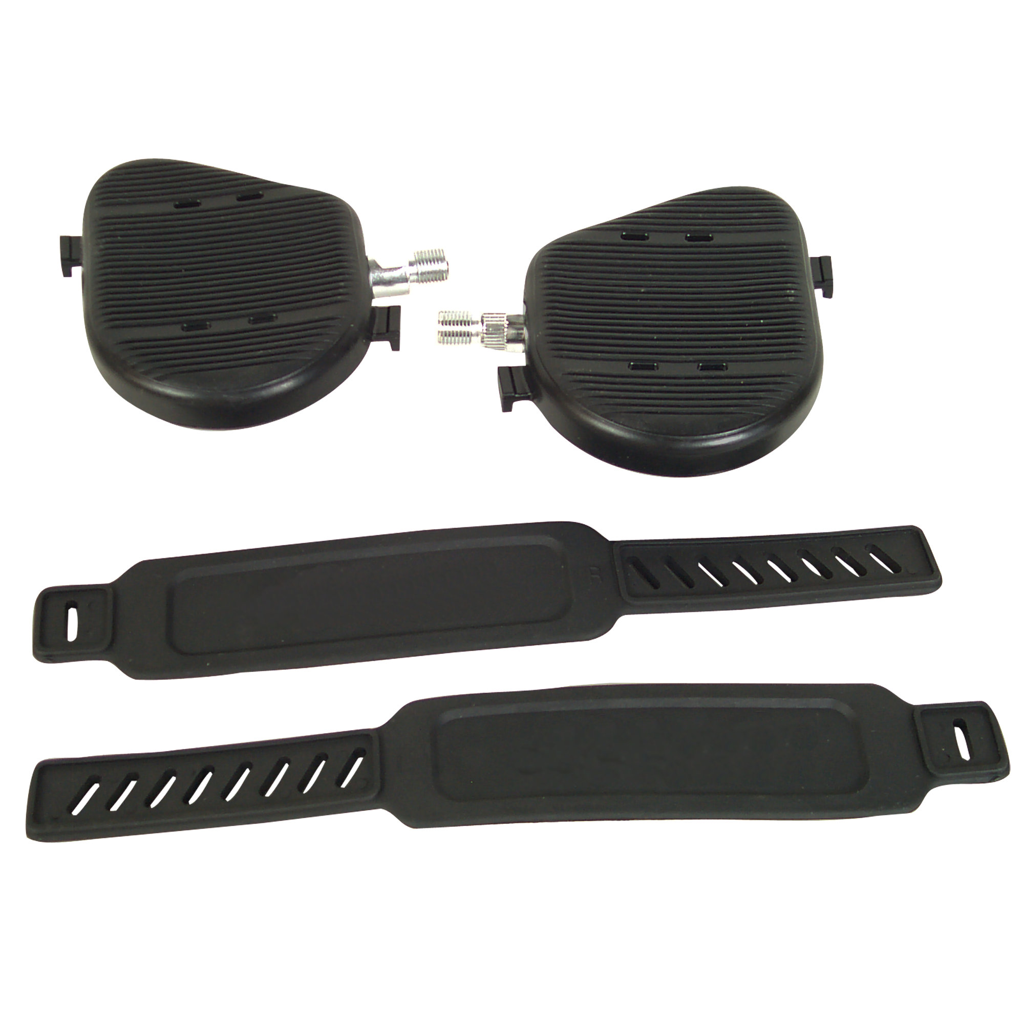 Bike Pedals, Set with Extra Long Straps, 1/2"
