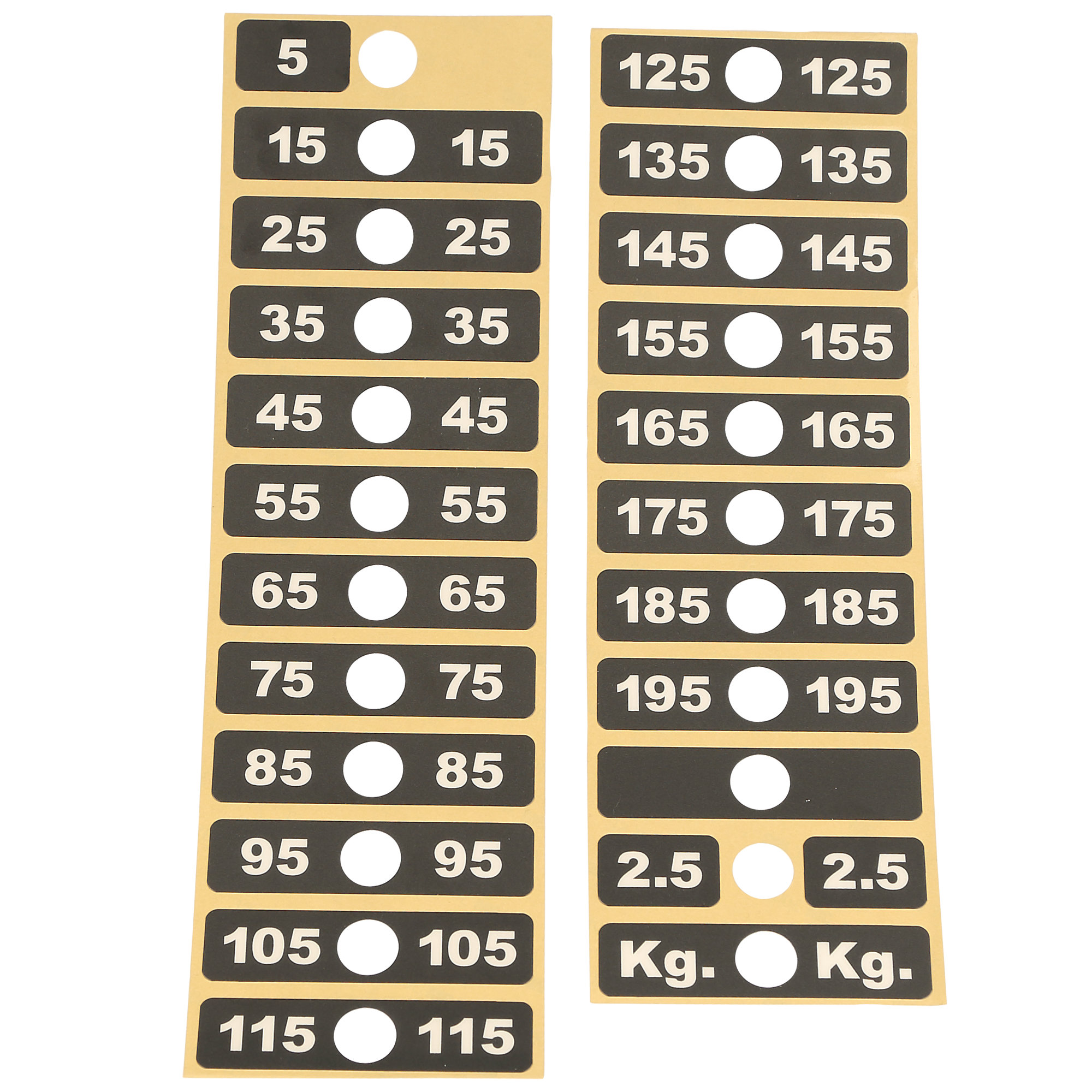 Weight Stack Label, 195 kg Stack