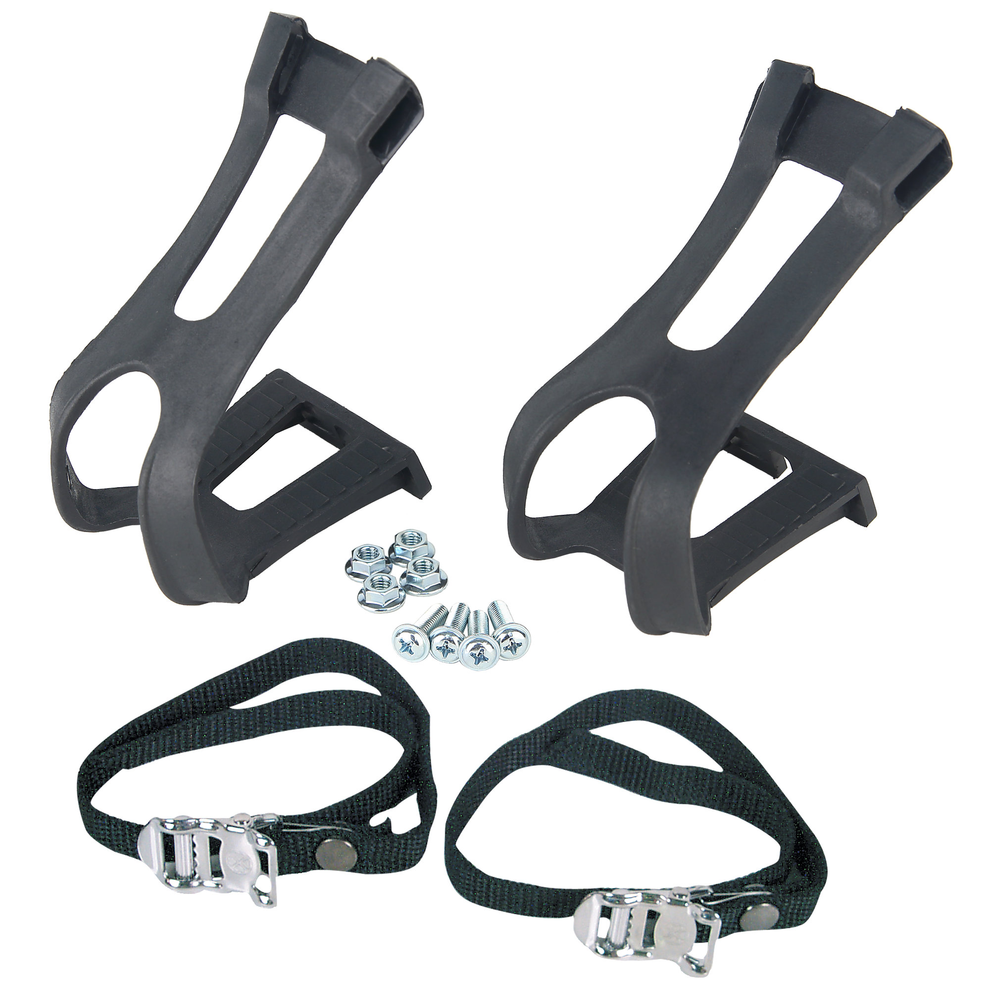 Toe Cage and Straps for Bike Pedals, Pair