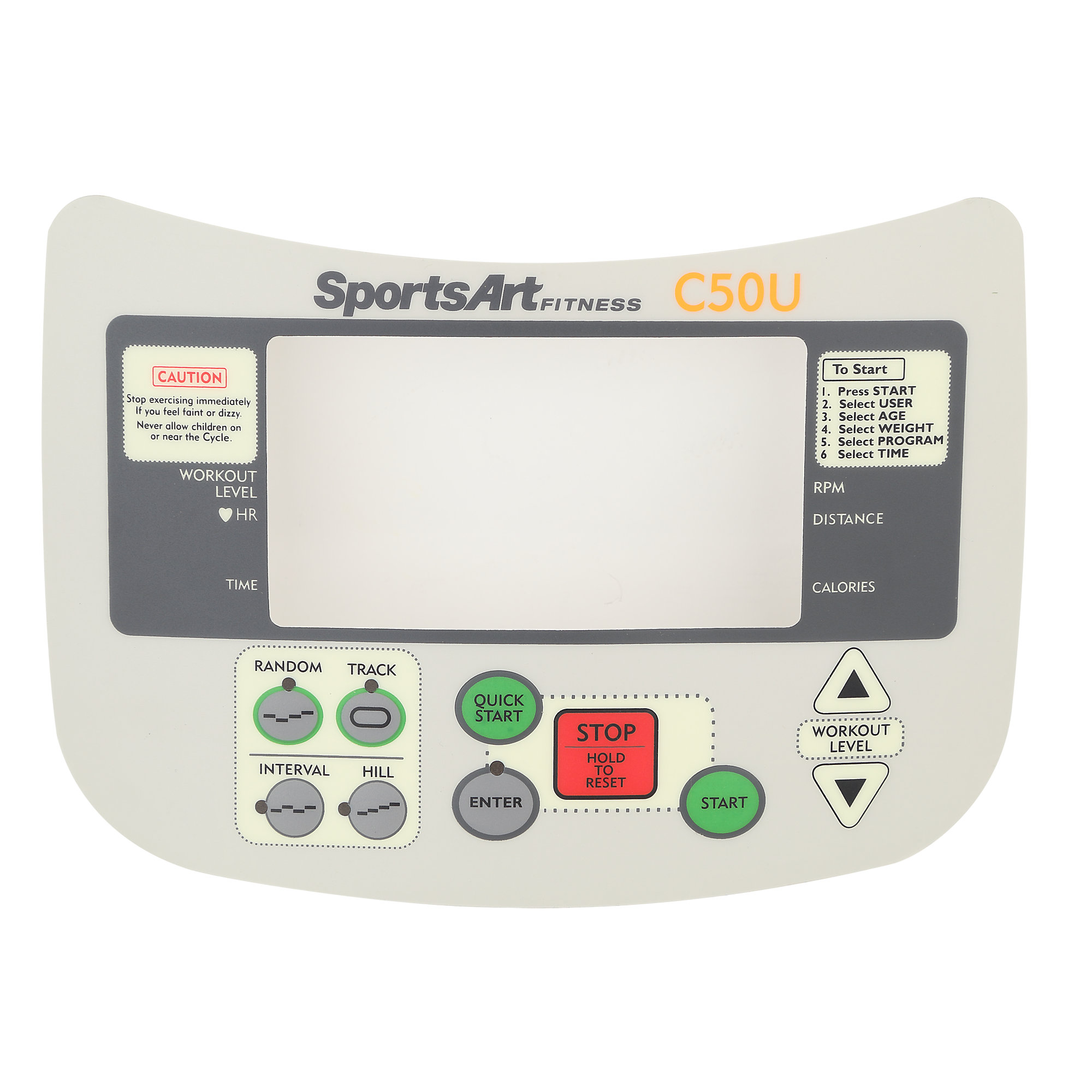Display Overlay, SportsArt Sportsart C50U-DD013
