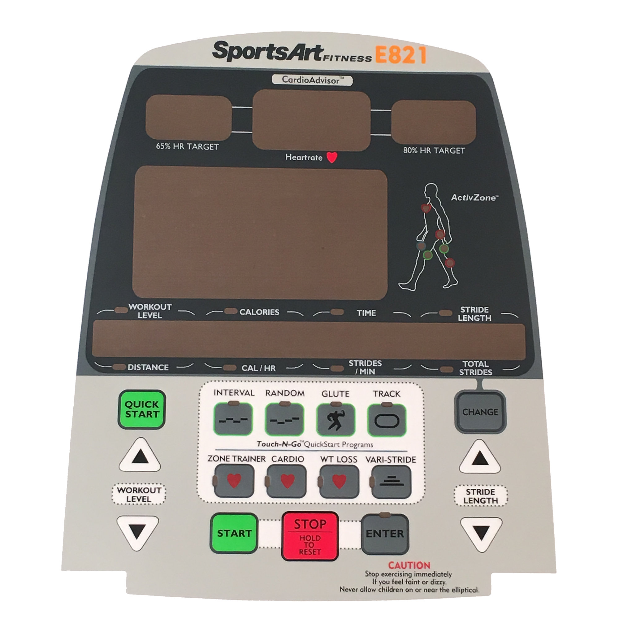Display Overlay, SportsArt Sportsart E821-DD012 - Sportsmith