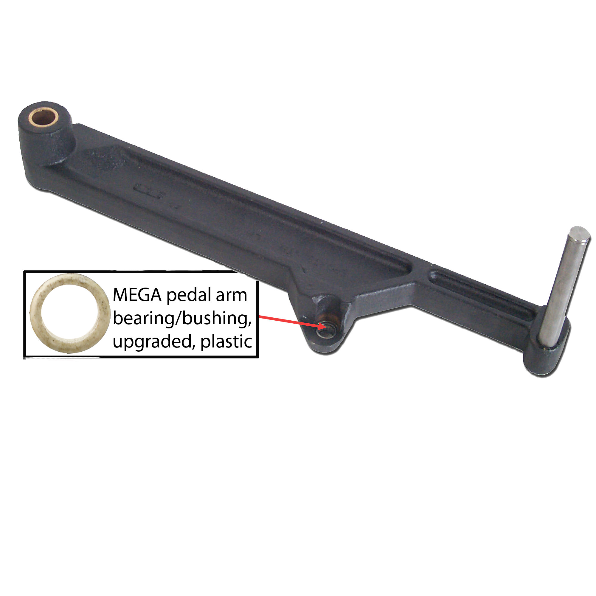 Right Pedal Arm Assembly, (Upgraded Mega Bearing)
