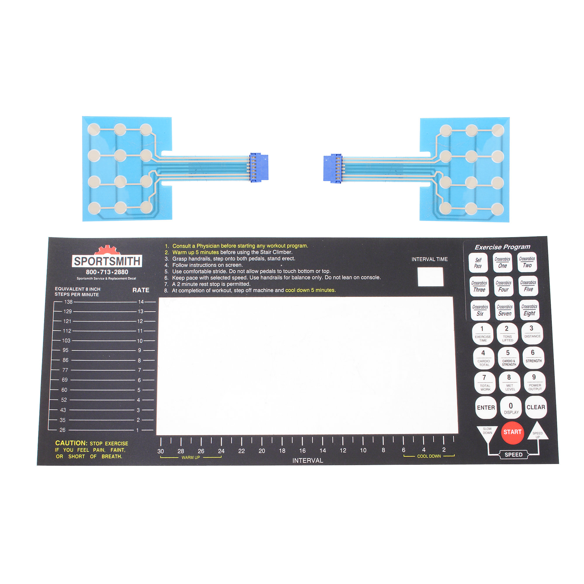 Overlay and Keypad Kit, Stairmaster P025678
