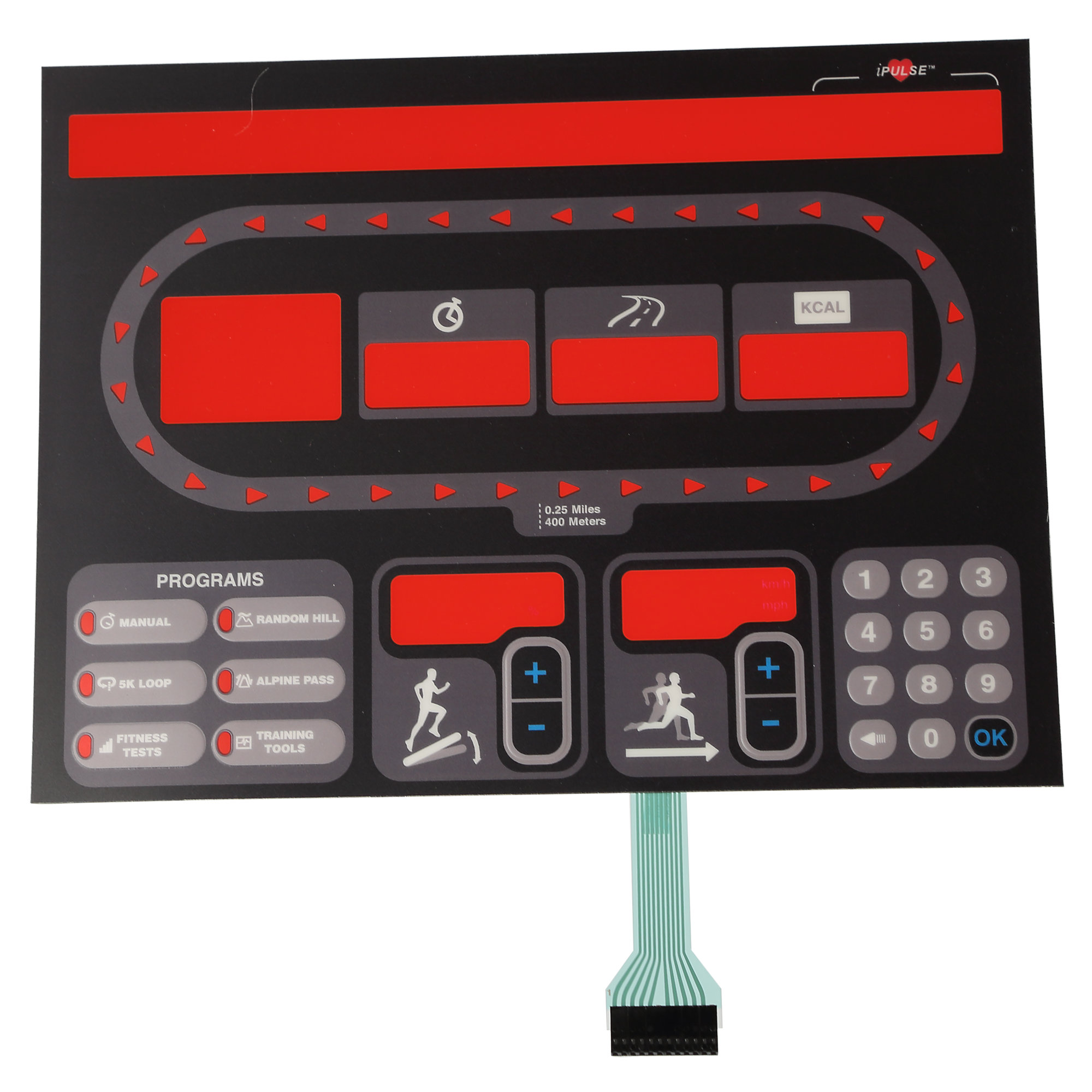 Overlay and Keypad Only, Star Trac E-TR Generation 1 Treadmills