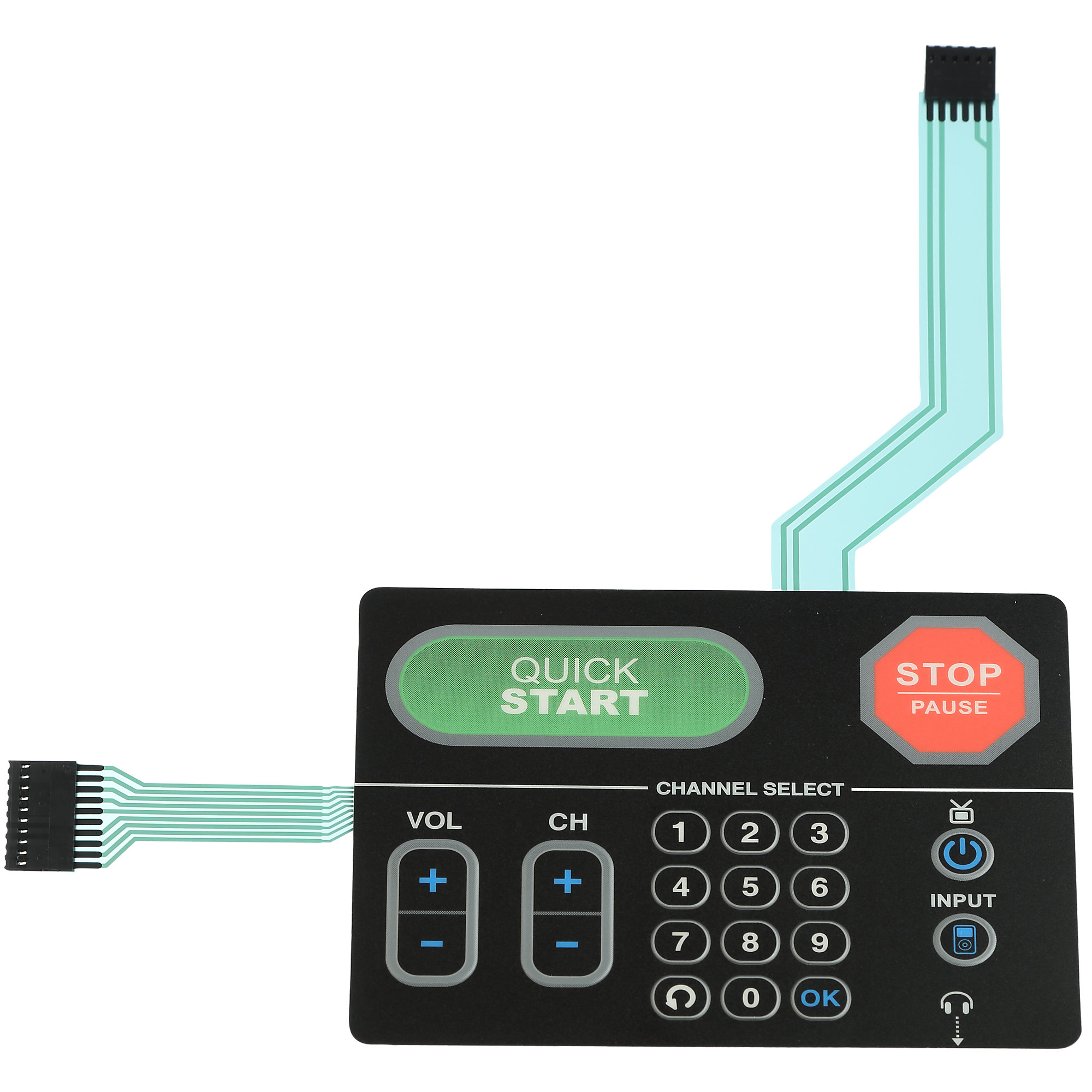 Center Keypad Overlay for Star Trac E-TR Treadmills Equipped with PVS
