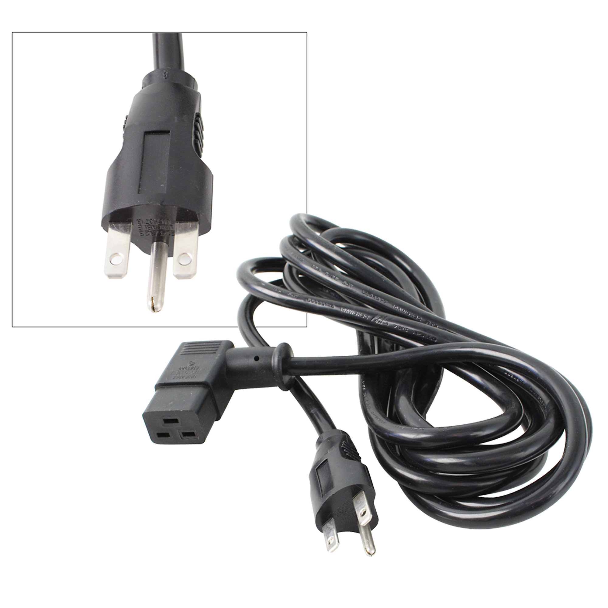 Power Cord, 12Ft, 230V, Right Angle