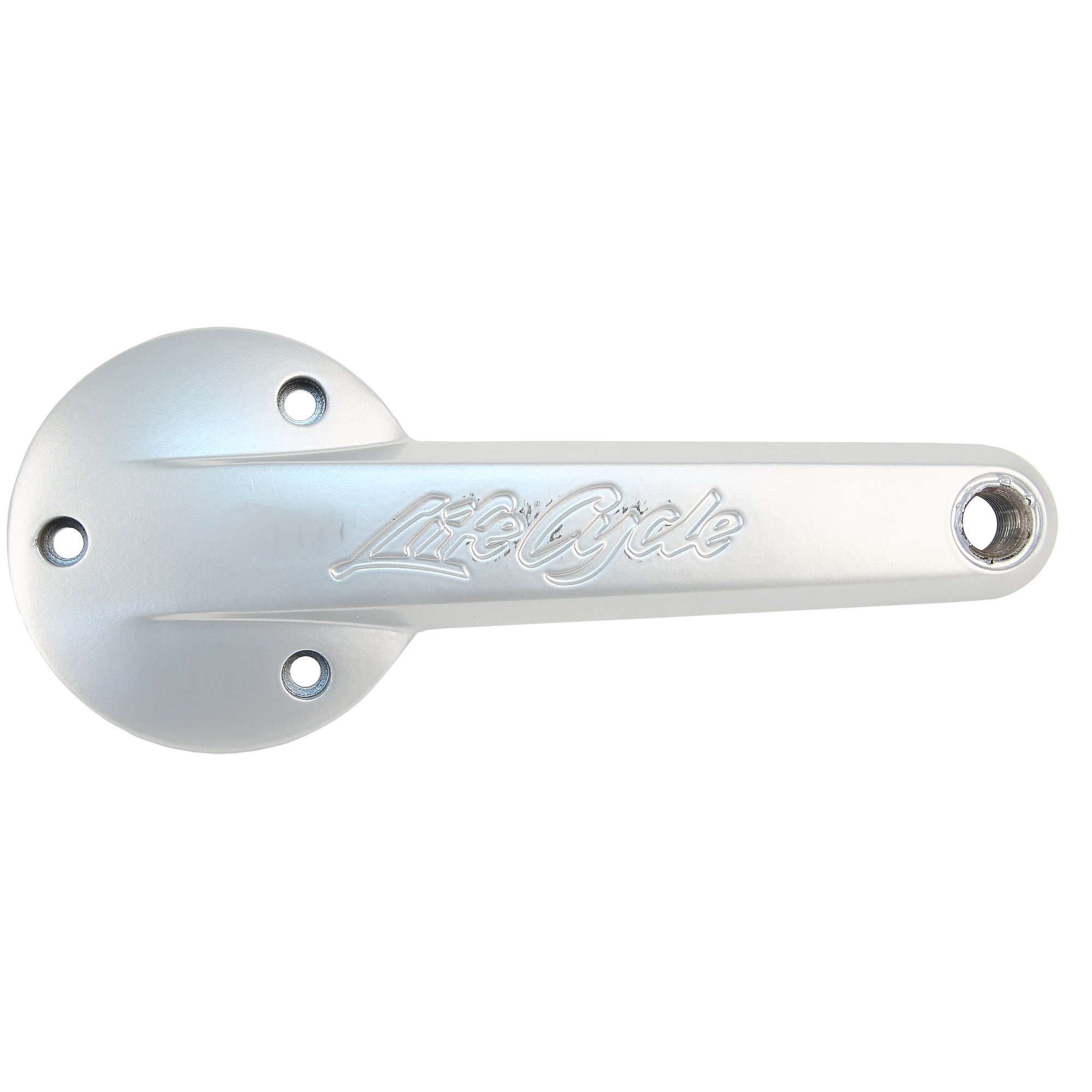 Crank Arm, Left, Arctic Silver 0K39-01042-0010, 0k39-01042-0008