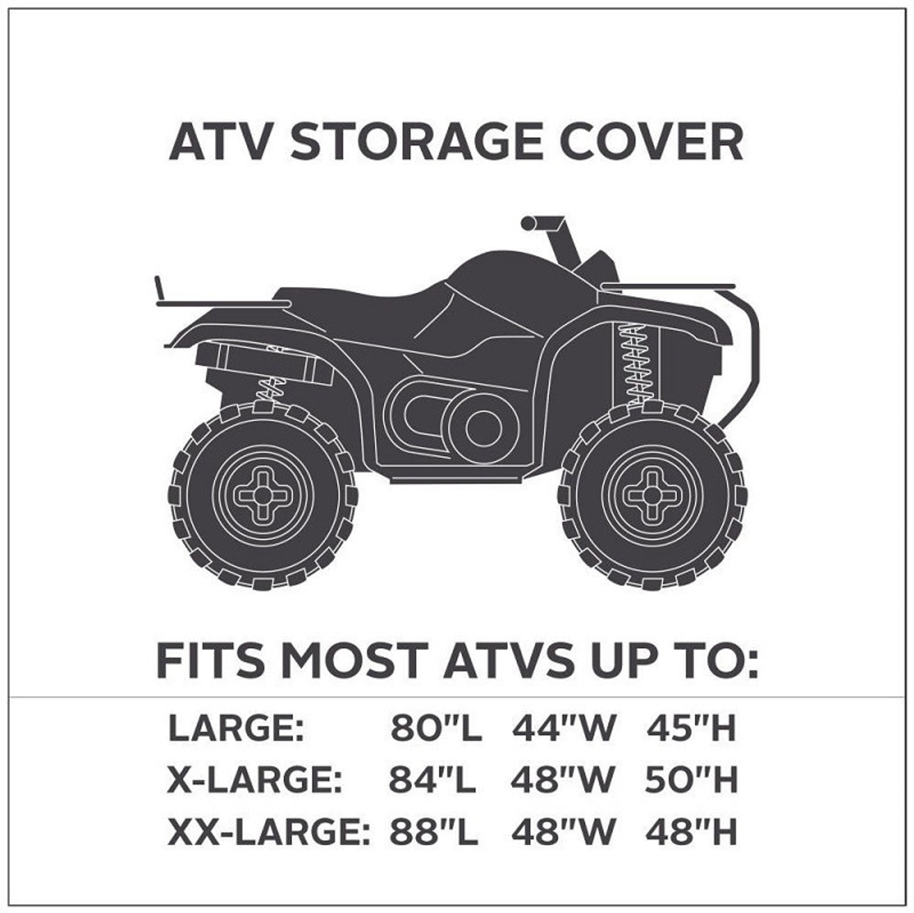 Polaris Sportsman QuadGear ATV Storage Cover, Fits ATVs 80” L x 44” W x 45”  H, Large, Olive Drab by Classic Accessories