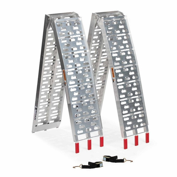 Polaris Sportsman / Sportsman Touring 7.5 Ft Aluminum Plate Top Ramp 2 Pk 1,500 Lb Capacity by Titan Ramps