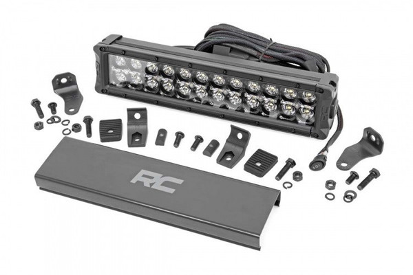 Polaris Sportsman / Sportsman Touring 12-inch Cree LED Light Bar - (Dual Row | Black Series w/ Cool White DRL) by Rough Country